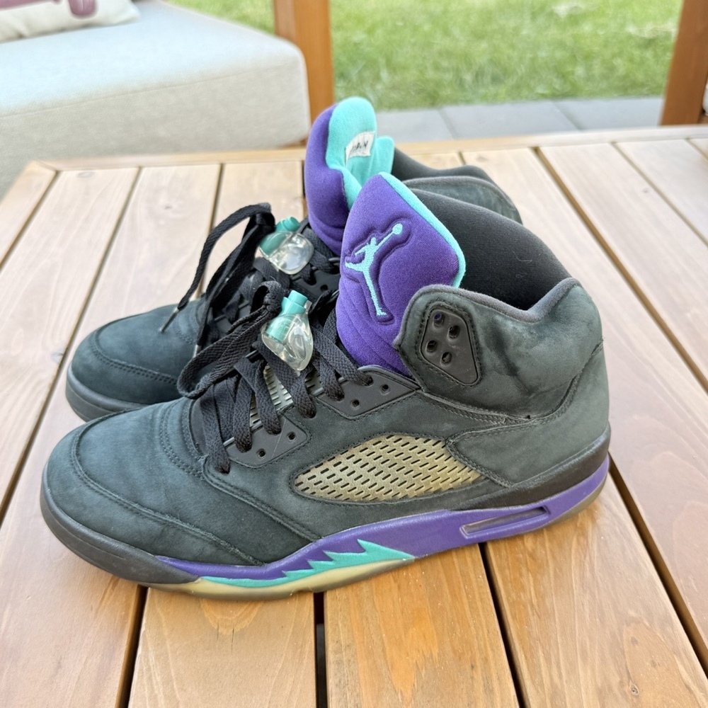 Nike Air Jordan 5 Black Grape Cement Reimagined UNC DMP Travis Crafts Sz 9.5